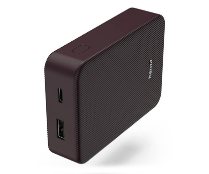 Powerbank HAMA Power Pack Color 10 10000mAh bordowy 4047443514745